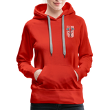 Nurse Flag Caduceus Stethoscope Heart Women’s Premium Hoodie (CK1822) - red