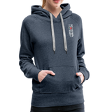 Nurse Flag Caduceus Stethoscope Heart Women’s Premium Hoodie (CK1822) - heather denim