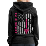 Emergency Nurse Flag Women’s Premium Hoodie (CK1823) - charcoal gray