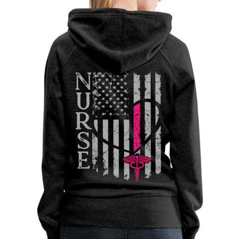 Megan RN Women’s Premium Hoodie - charcoal gray