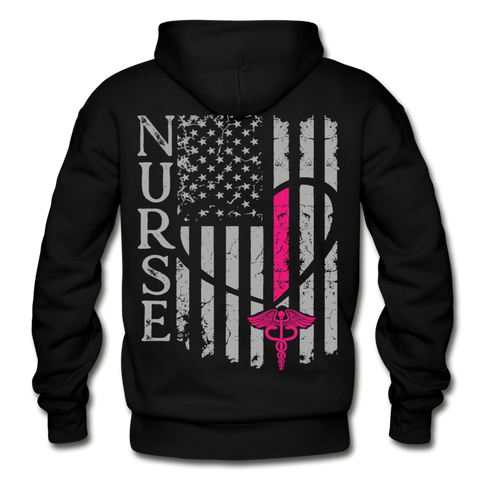 Shari RN Nurse Flag Gildan Heavy Blend Adult Hoodie - black