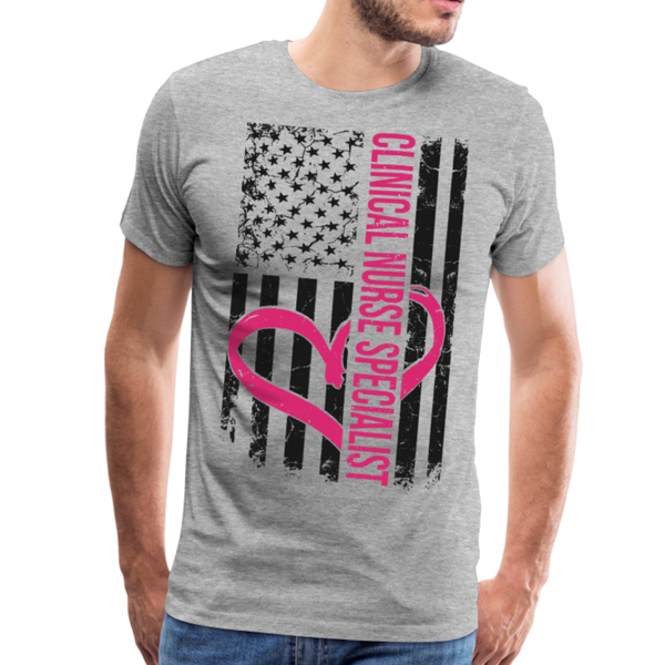 Clinical Nurse Specialist Flag Men's Premium T-Shirt (CK1561) - heather gray