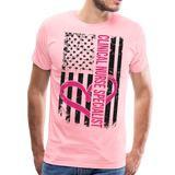Clinical Nurse Specialist Flag Men's Premium T-Shirt (CK1561) - pink