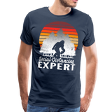 Bigfoot Social Distancing Expert Men's Premium T-Shirt (CK1826) - navy