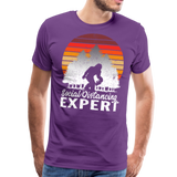 Bigfoot Social Distancing Expert Men's Premium T-Shirt (CK1826) - purple