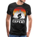 Bigfoot Social Distancing Expert Men's Premium T-Shirt (CK1826) - charcoal gray