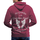 Grandpa Guardian Angel Men’s Premium Hoodie (CK1371) - burgundy