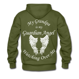 Grandpa Guardian Angel Men’s Premium Hoodie (CK1371) - olive green