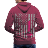 Nurse Flag Men’s Premium Hoodie (CK1806) - burgundy
