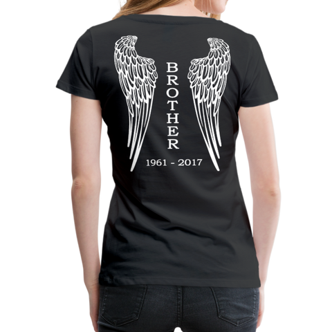 Brother Angel Wings Women’s Premium T-Shirt - black