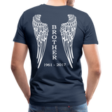 Brother Angel Wings Men's Premium T-Shirt - navy