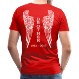 Brother Angel Wings Men's Premium T-Shirt - red
