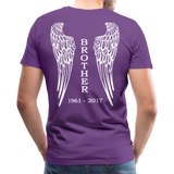 Brother Angel Wings Men's Premium T-Shirt - purple