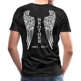 Brother Angel Wings Men's Premium T-Shirt - charcoal gray