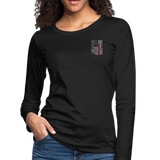 phlebotomist Flag Women's Premium Slim Fit Long Sleeve T-Shirt - black