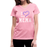 I Love Being a Mema Women's V-Neck T-Shirt - pink