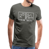 Funny Fishing Shirt Men's Premium T-Shirt (KS1002) - asphalt gray