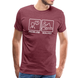 Funny Fishing Shirt Men's Premium T-Shirt (KS1002) - heather burgundy