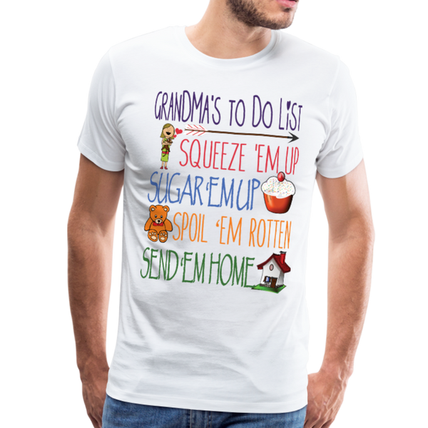 Grandma's ToDo List Men's Premium T-Shirt (CK1610) - white