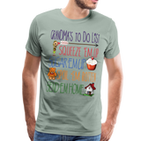 Grandma's ToDo List Men's Premium T-Shirt (CK1610) - steel green
