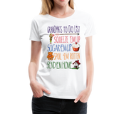 Grandma's ToDo List Women’s Premium T-Shirt (CK1610) - white
