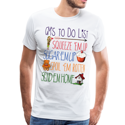 G-Ma's ToDo List Men's Premium T-Shirt (CK1618) - white
