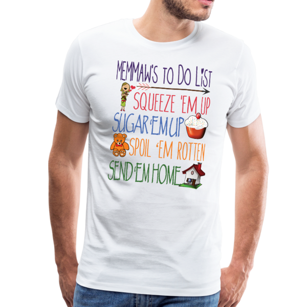 Memaw's ToDo List Men's Premium T-Shirt (CK1617) - white