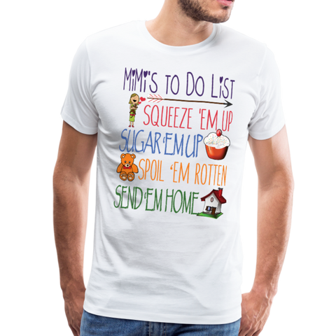 Mimi's ToDo List Men's Premium T-Shirt (CK1615) - white