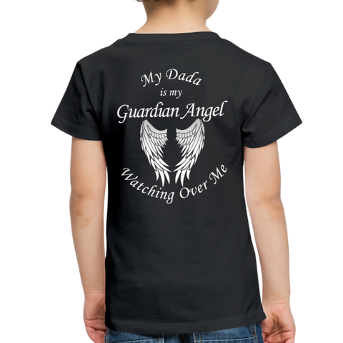 My Dada is my Guardian Angel Toddler Premium T-Shirt - black
