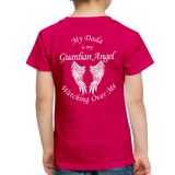 My Dada is my Guardian Angel Toddler Premium T-Shirt - dark pink