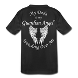 My Dada is my Guardian Angel Kids' Premium T-Shirt - black