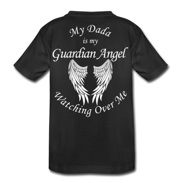 My Dada is my Guardian Angel Kids' Premium T-Shirt - black