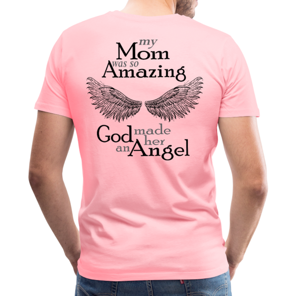 Daughter of an Angel Mom Amazing Angel Men's Premium T-Shirt - pink