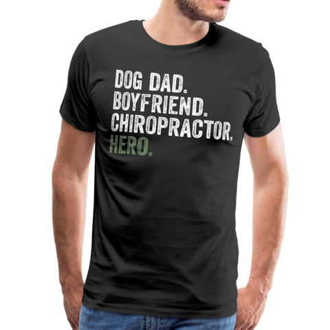 Dog Dad Boyfriend Chiro Hero Men's Premium T-Shirt - black
