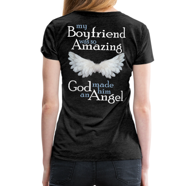 Boyfriend Amazing Angel Women’s Premium T-Shirt - charcoal gray