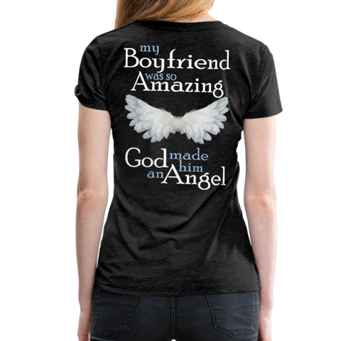 Boyfriend Amazing Angel Women’s Premium T-Shirt - charcoal gray
