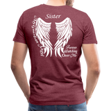 Sister Guardian Angel Men's Premium T-Shirt (Ck1484) - heather burgundy