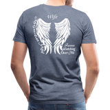 Wife Guardian Angel Men's Premium T-Shirt - heather blue
