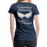 Grandpa Amazing Angel Women’s Premium T-Shirt (CK1486) - navy