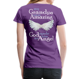 Grandpa Amazing Angel Women’s Premium T-Shirt (CK1486) - purple
