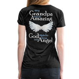 Grandpa Amazing Angel Women’s Premium T-Shirt (CK1486) - charcoal gray