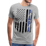 American Papa Blue Men's Premium T-Shirt (CK1840) - heather gray