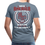 This is America Men's Premium T-Shirt (CK1841) - steel blue