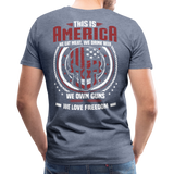 This is America Men's Premium T-Shirt (CK1841) - heather blue