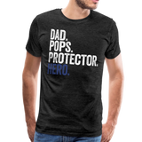 Dad Pops Protector Hero Men's Premium T-Shirt - charcoal gray