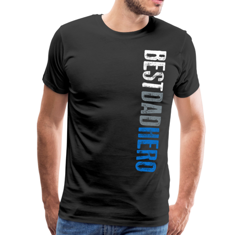 Best Dad Hero Men's Premium T-Shirt (CK1033) - black