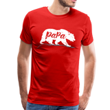 Papa Bear Men's Premium T-Shirt (CK1093) - red