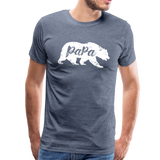 Papa Bear Men's Premium T-Shirt (CK1093) - heather blue