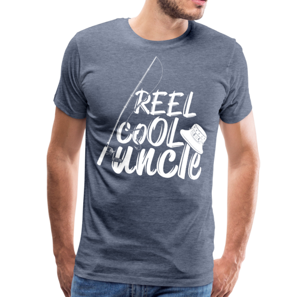 Reel Cool Uncle Men's Premium T-Shirt (KS1007) - heather blue