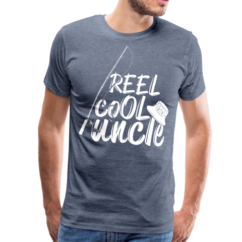 Reel Cool Uncle Men's Premium T-Shirt (KS1007) - heather blue